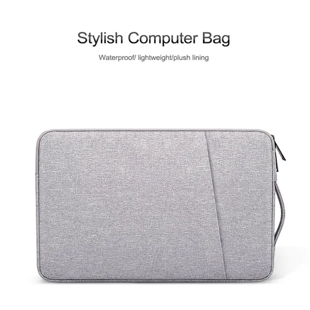 

1 Pcs Side Computer Handbag Laptop Bag Sleeve Briefcase 13.3 /14.1/15.6 Inch Notebook Tote Compatible For Macbook Drop Shipping
