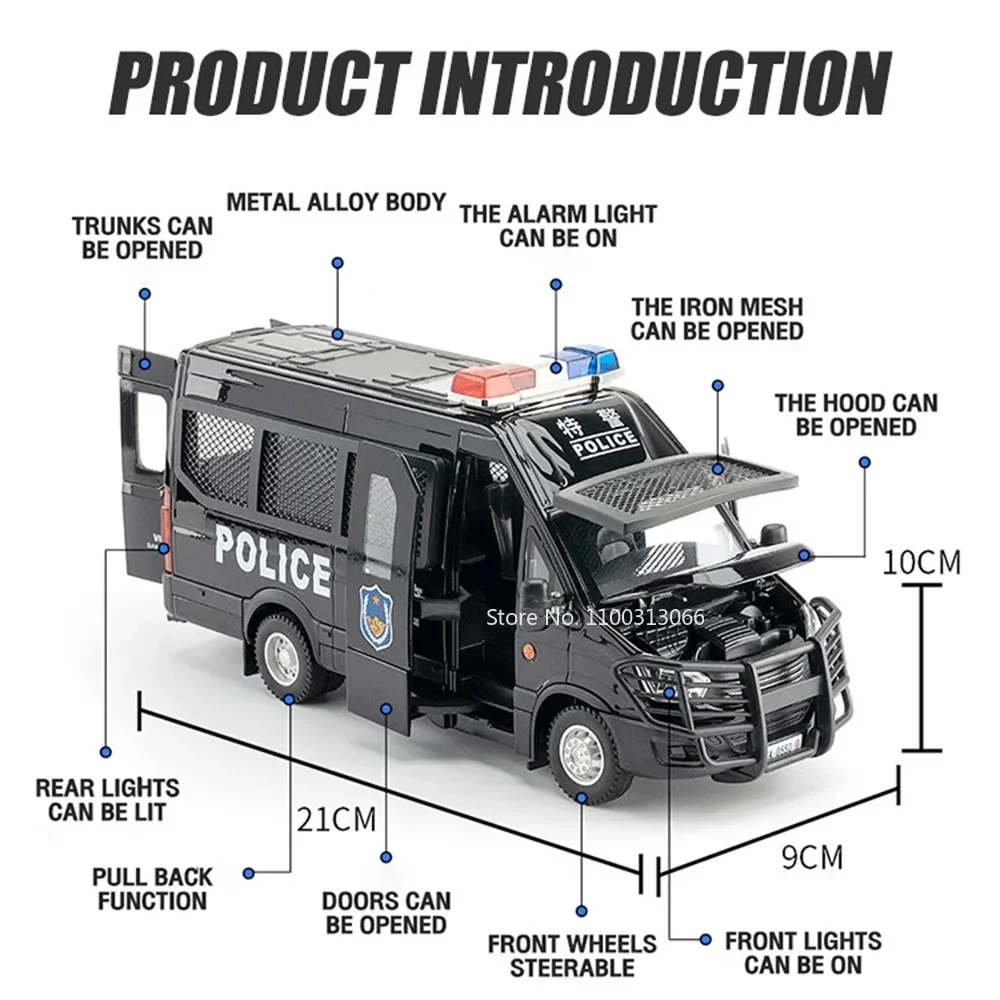 1:24 литые под давлением полицейские автомобили модель автобуса игрушки со