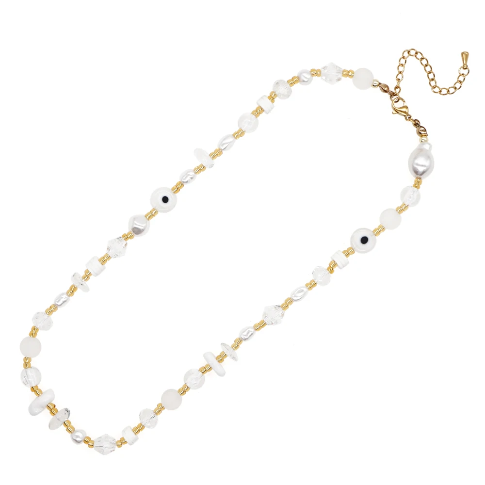 Стеклянные бусины Go2boho с изображением смайликов и злых глаз белые или красные