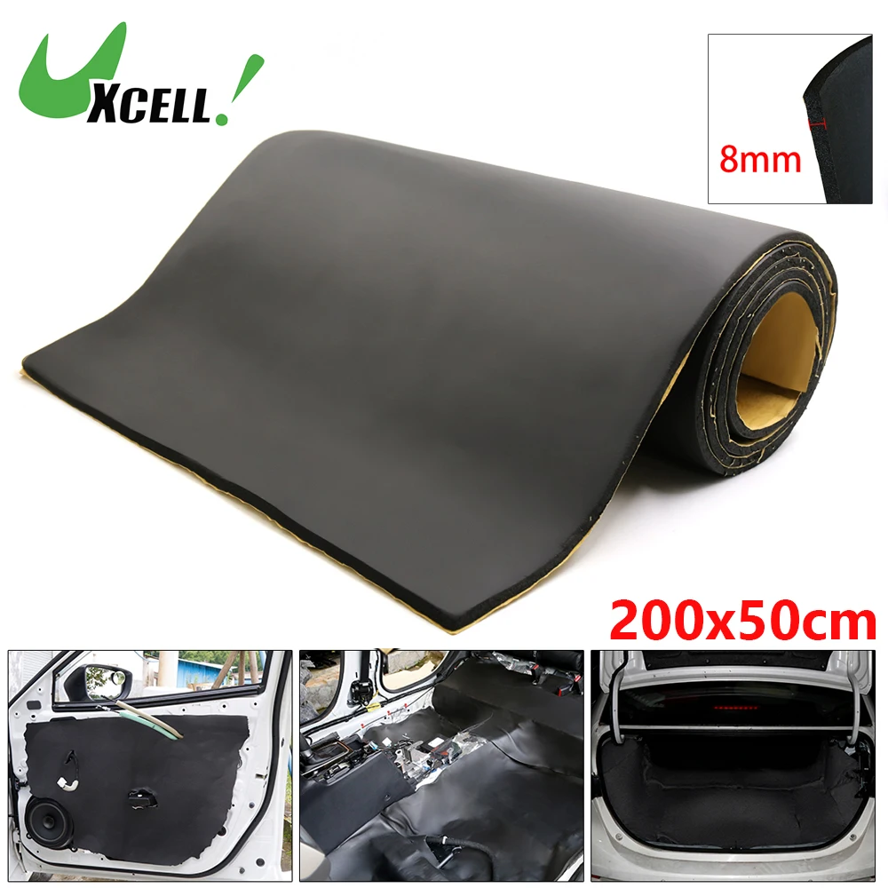 

Uxcell 200X50 см 5 мм 8 мм 10 мм 10,76 кв. футов автомобильный акустический пенопласт для пола задняя дверь звукоизоляционный коврик шумопоглощающий коврик черный