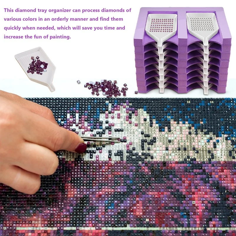 16 Слотов Лоток для алмазной живописи Органайзер Аксессуары Наборы инструментов