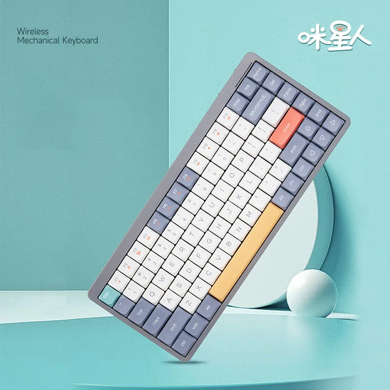 

84 Key Bluetooth Dwarf Mechanical Keyboard Wireless Wired The Third Mock Examination Portable Notebook Office Mute Keyboard