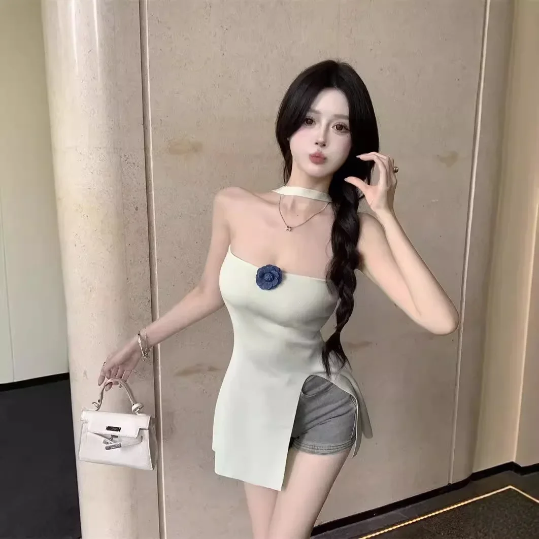 Pure Desire Aesthetic Cracker Хаки Майка без бретелек Летний утягивающий эффект Бесшовная