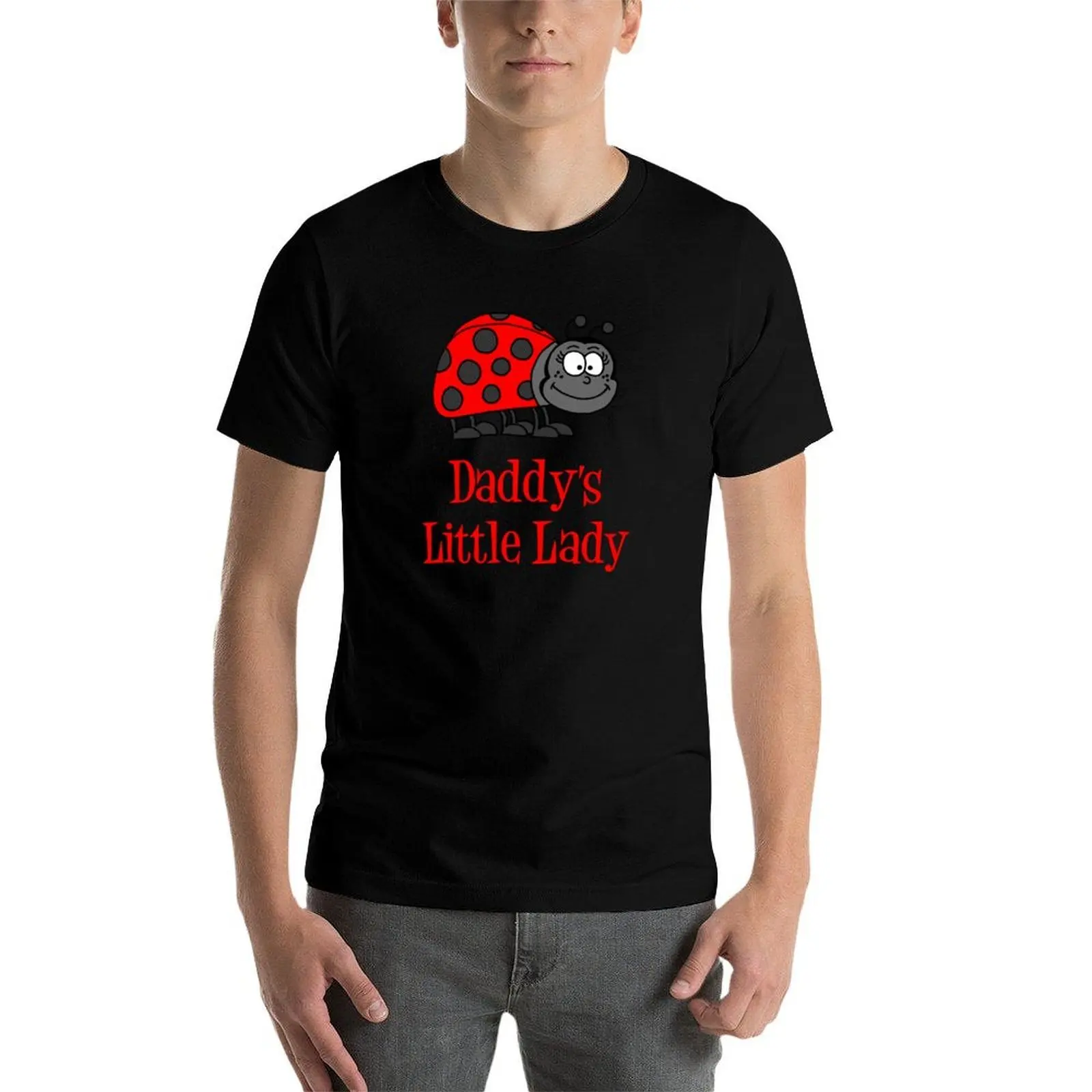 Фото Футболка Daddy's Little Lady Cute Lady Bug для маленьких девочек, быстросохнущий топ с короткими рукавами для фитнеса №4