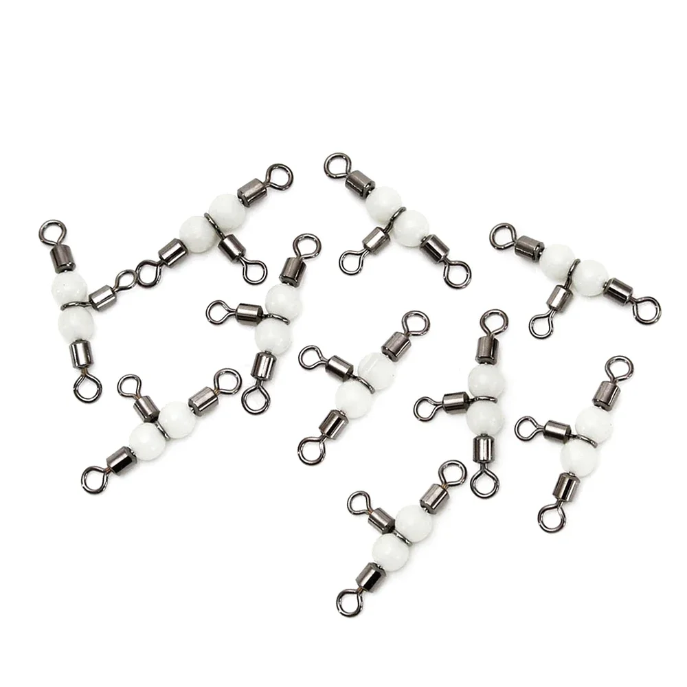 

20pcs Lager Barrel Ring Vissen Connector Rolling Swivel 3 Manier Tl Kralen Vishaak Lokken Lijn Vissen visgerei