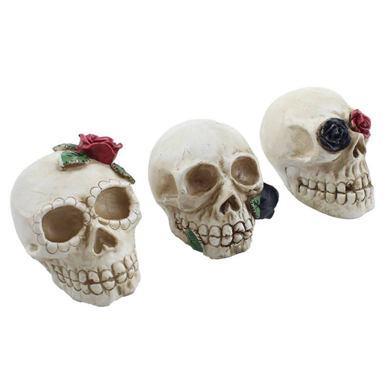 

Украшение на Хэллоуин, имитация головы черепа, настольное украшение, светодиодный Электронный светильник, светящиеся украшения, реквизит