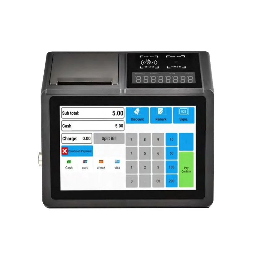 

10.1 inch HD 1080P IPS screen Hot Sale Retail Touch Panel POS System Machine with 58/80mm Built-in Thermal Printer Cash Register
