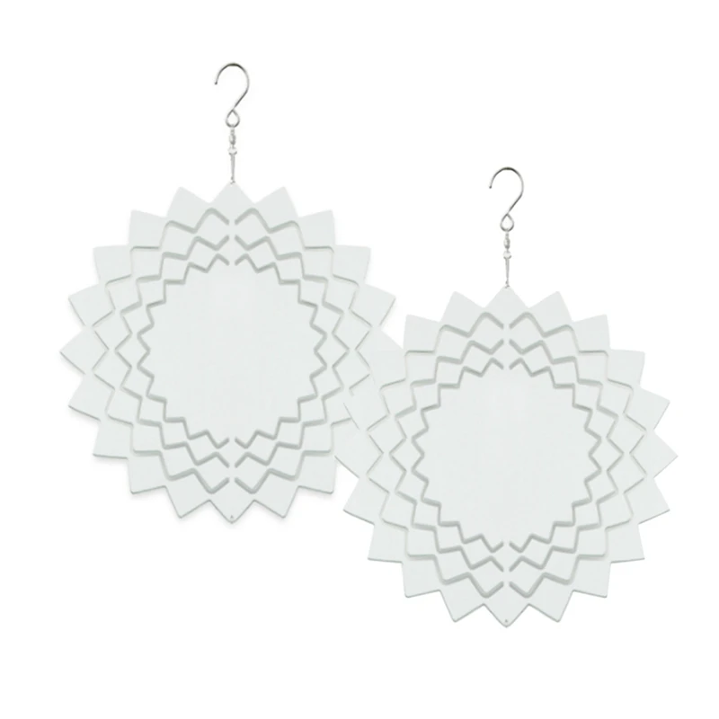 

4 Pack Wind Sculpture Kinetic Spinners Blanks 3D Aluminum Metal For Yard And Garden