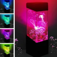 Changing Table Lamp Led Jellyfish Tank Night Light Color Aquarium Electric Mood Lava Lamp For Kids Children Gift Home Room Decor
