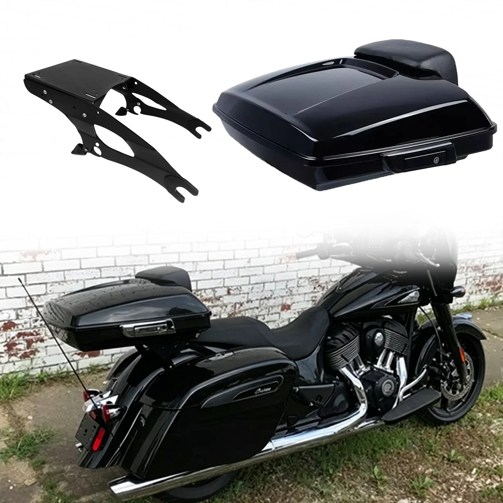 Фото Для Indian Chieftain Roadmaster Challenger 14-25: Кофр-бокс Chopped 10.7
