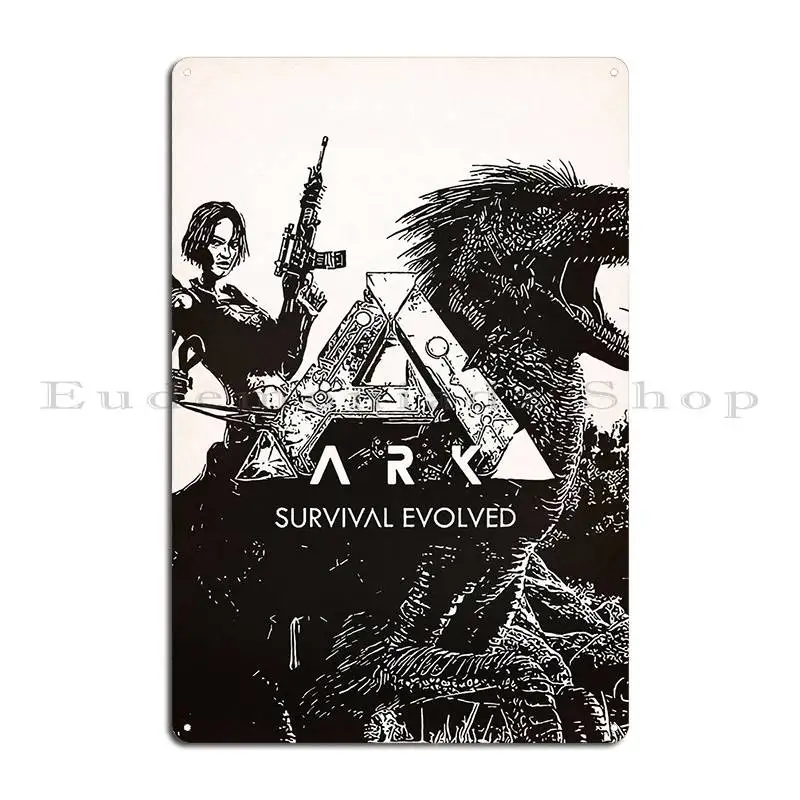 Ark Выживание Эволюция металлический знак создавать классическое украшение кино