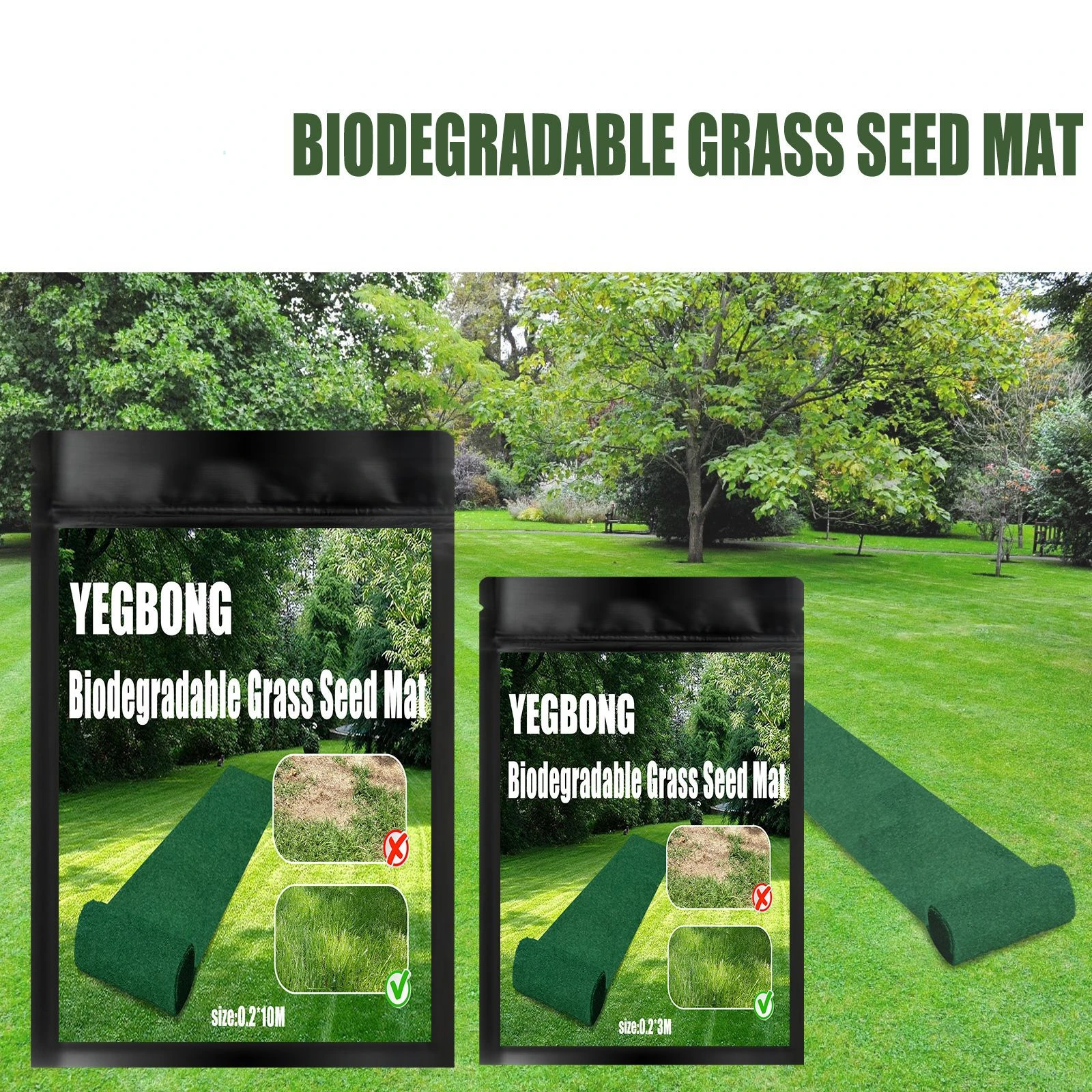 Eco Blanket Non Woven Grass Blanket Biodegradable Seed Mat Gardening Eco Blanket Grass Seed Carpet