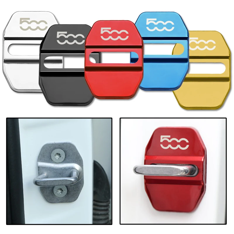 Автомобильный Стайлинг чехлы на дверные замки наклейка чехол для Fiat 500 панда