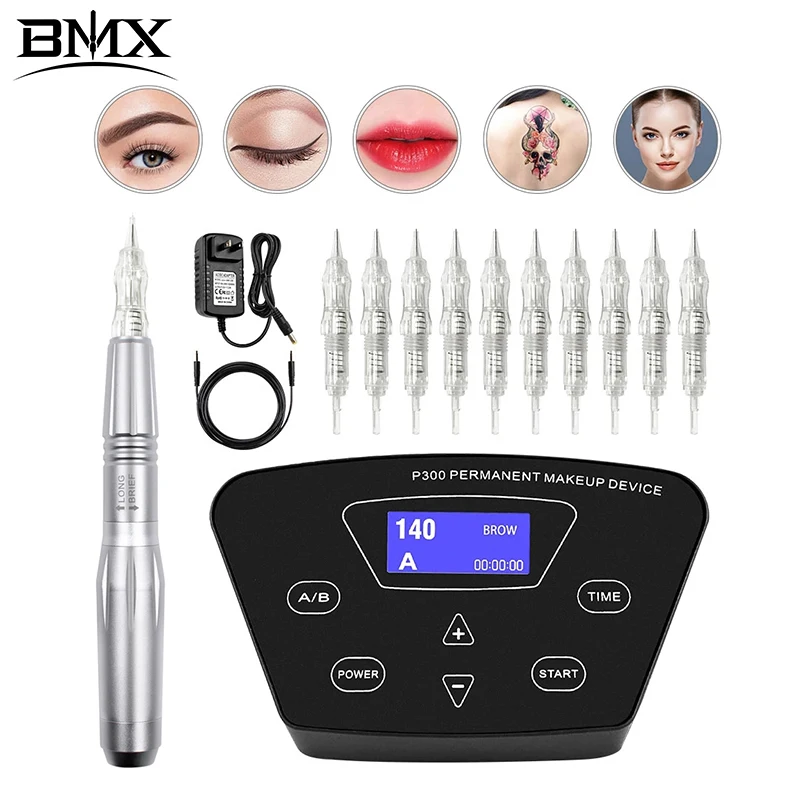 BMX Tattoo Machine dermografo micropigmentação for Permanent Makup PMU Machine Eyebrows Microblading Pen With Tattoo Needles