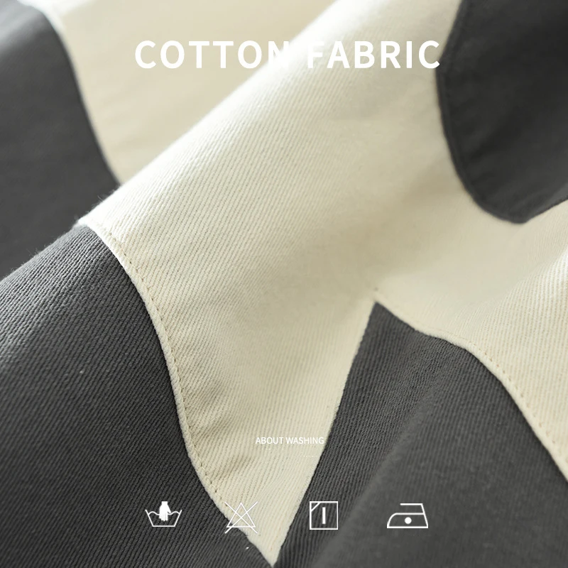 Мужская хлопковая рубашка с длинным рукавом Повседневная Свободная винтажная