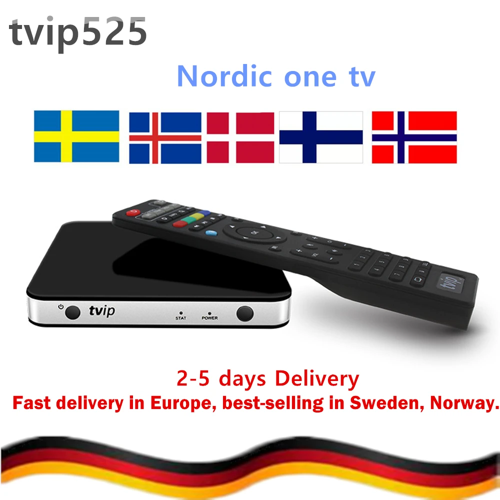 TVIP525 TV BOX 4K UHD Nordic One tv Linux 2.4/5G WiFi S905W Quad Core TVIP 525 nordic eine Iptv Set Top Box Media-Streaming