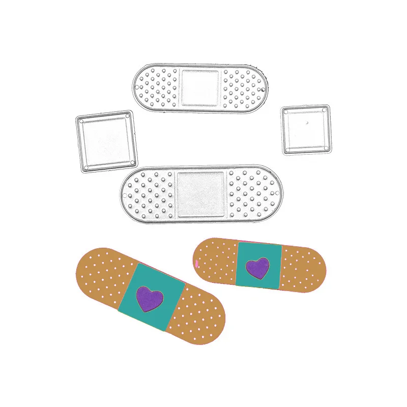 Милые металлические Вырубные штампы Love Band-Aid для рукоделия скрапбукинга и