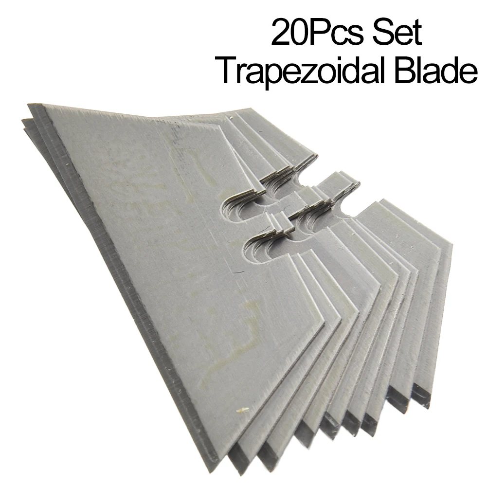 

10/20PCS 60×18mm 60# Carbon Steel Trapezoidal Blade Cutting Hand Tool For Home Decoration Office Supplies Manual Cutting