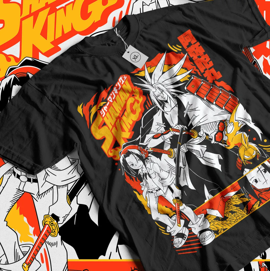 Фото Футболка Shaman King Yoh Amidamaru Yoh Asakura Anime Manga Подарочная рубашка всех размеров №1