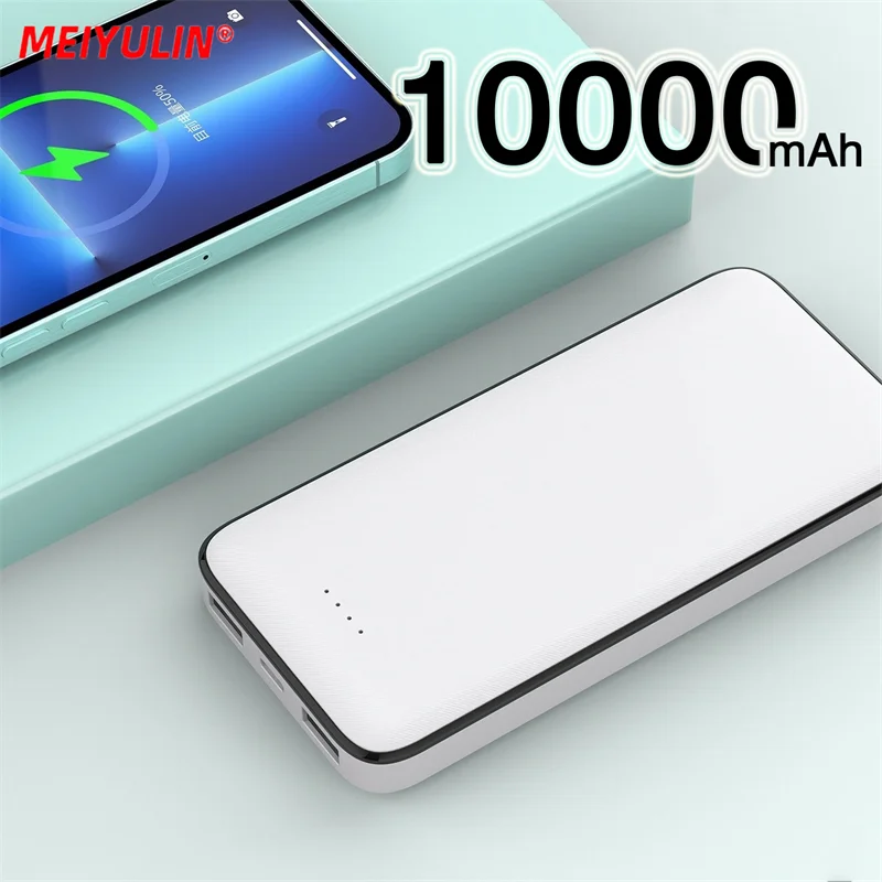 

Portable 10000mAh Power Bank Fast Charging 10W External Spare Battery Pack USB C Powerbank For iPhone 14 13 Xiaomi Samsung LG
