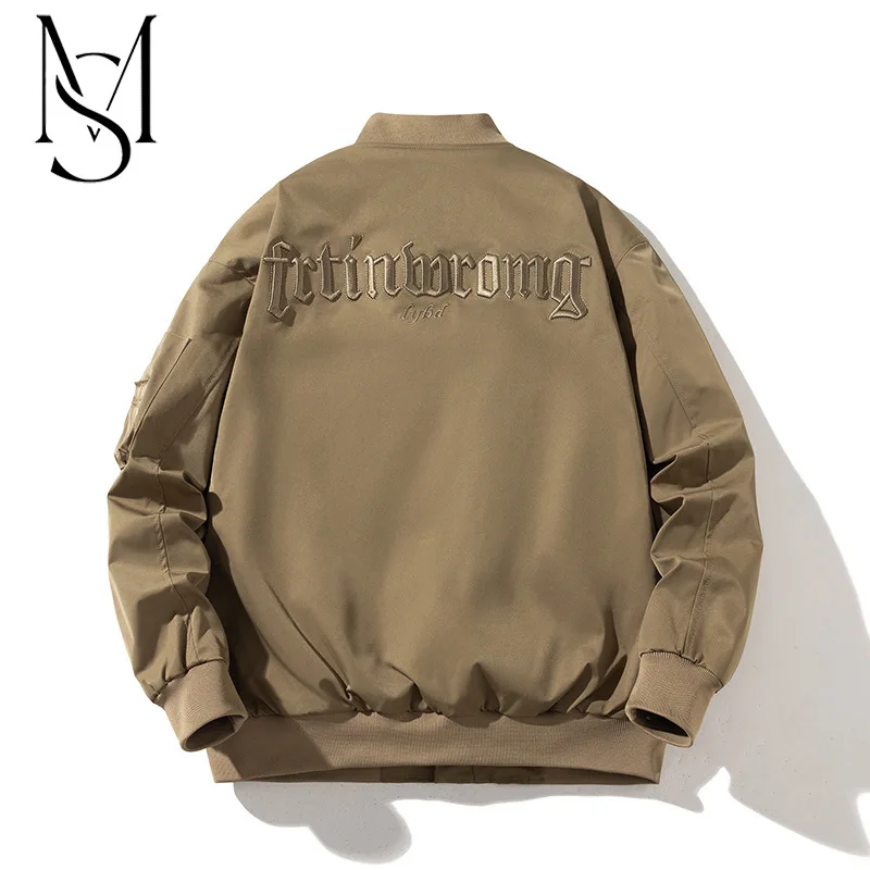 

Осенне-зимний винтажный тонкий бейсбольный костюм с надписью и вышивкой для мужчин и женщин парный свободный пиджак с капюшоном модная куртка пилота