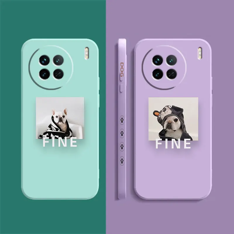 Phone Case For VIVO X21I X21S X23 X27 X30 X50 X60 X70 X80 5G PRO PLUS Colour Case Cover Funda Cqoue Shell Capa FIND Lovely Dog