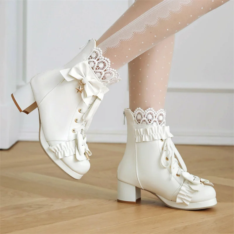 Женские ботильоны с бахромой розовые белые черные ботинки на высоком блочном