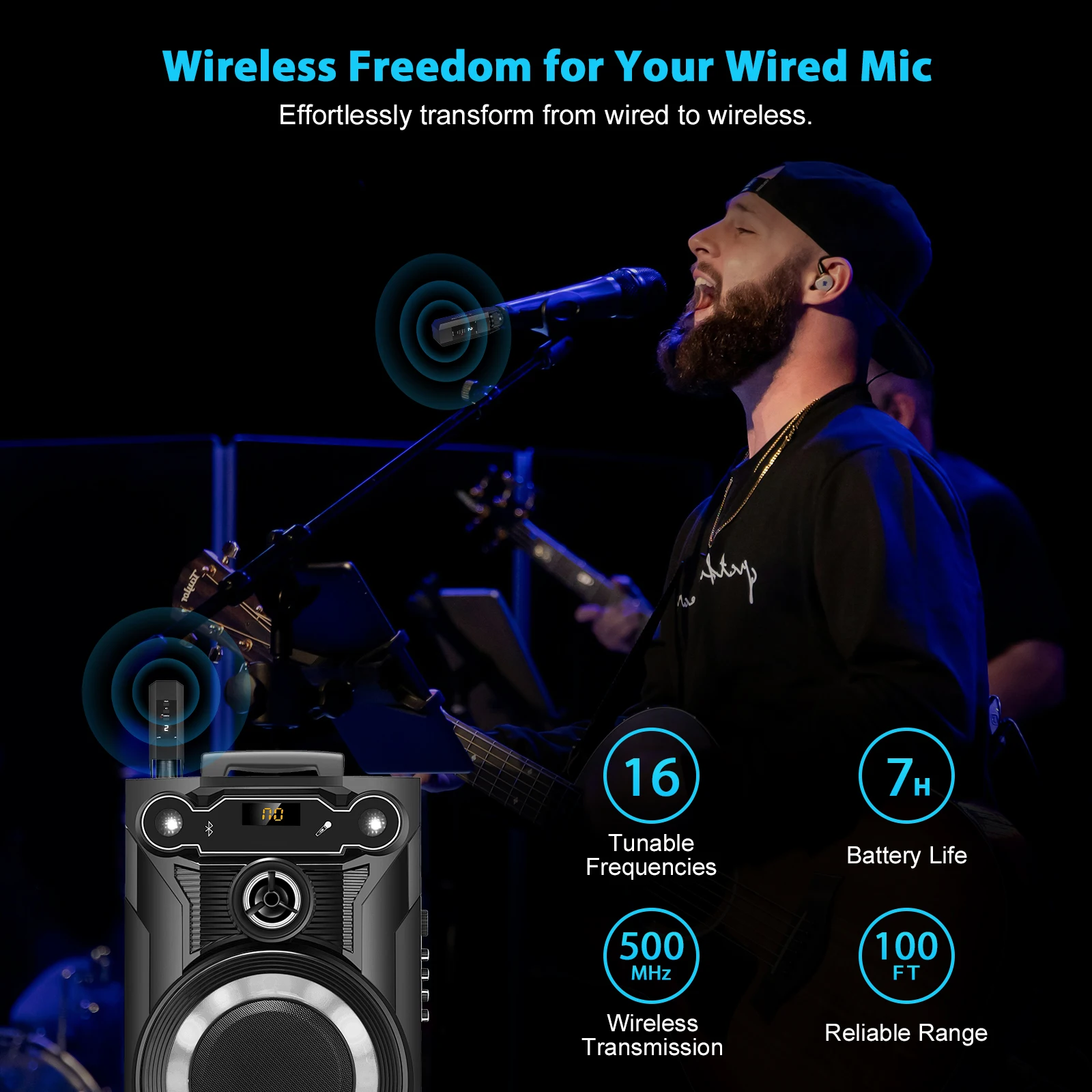 UHF Микрофоны DSP Проводная к беспроводной системе XLR Передатчик Приемник