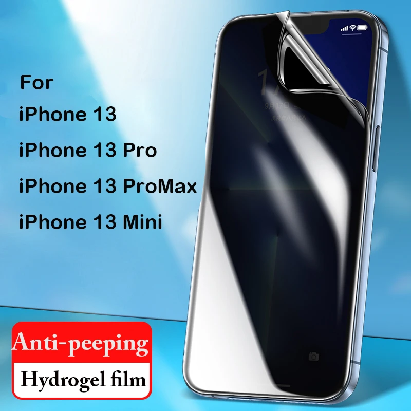 

Anti-Peeping Hydrogel Film For iPhone 13 Pro Max 13promax 13 Mini Screen Protector Unlock Anti Glare Private Film Soft Film