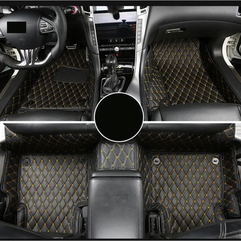 

for leather car interior floor mat for infiniti q50 2013 2014 2015 2016 2017 2018 2019 Nissan Skyline accessories