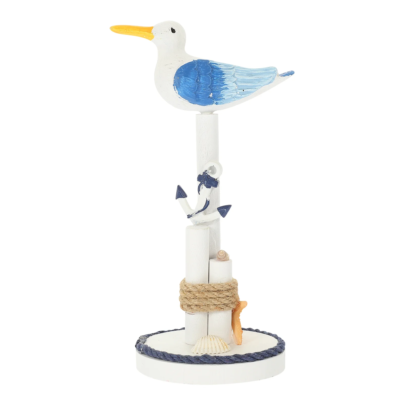 

Seagull Bird Nautical Statue Figurine Coastal Figurines Decor Wooden Wood Beach Sculpture Ornament Garden Table Ornaments Birds