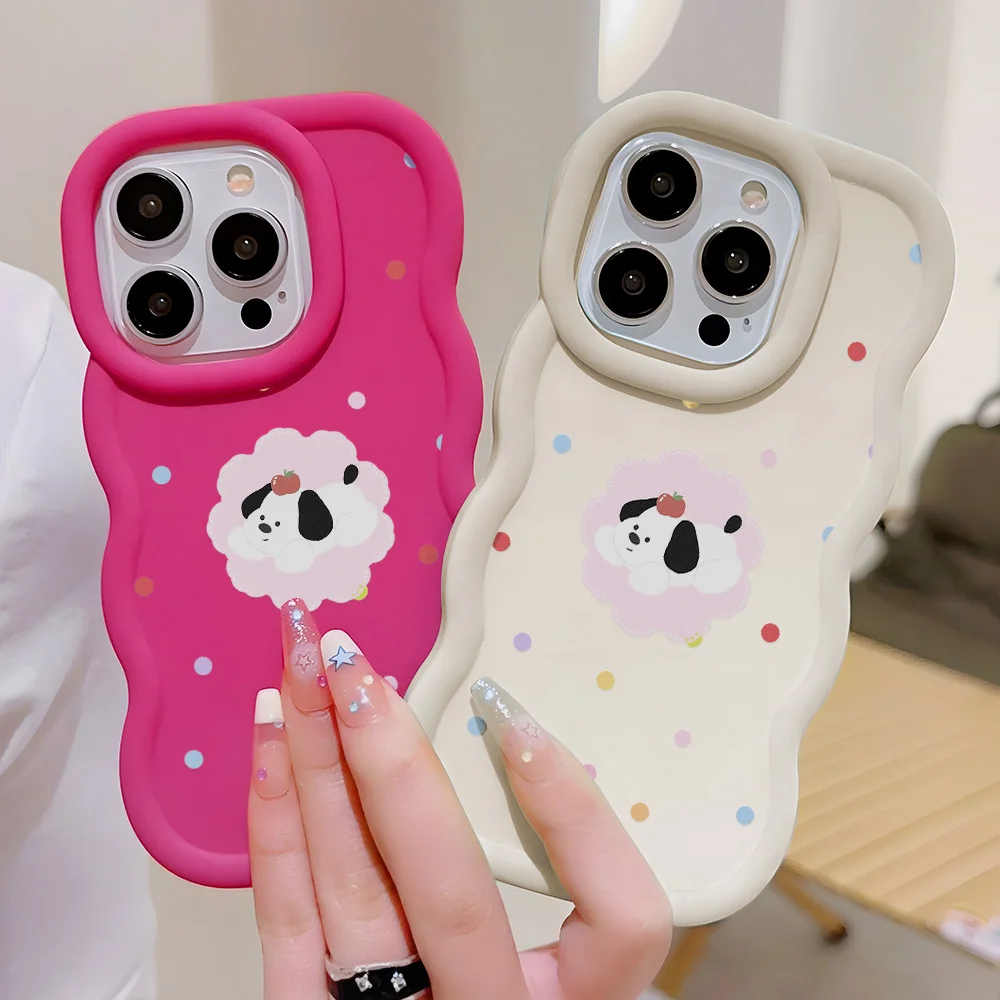 Силиконовый чехол для iPhone 11 13 14 15 12 Pro Max XR X XS 6 7 8 Plus SE 15pro 13pro с медведем кошкой