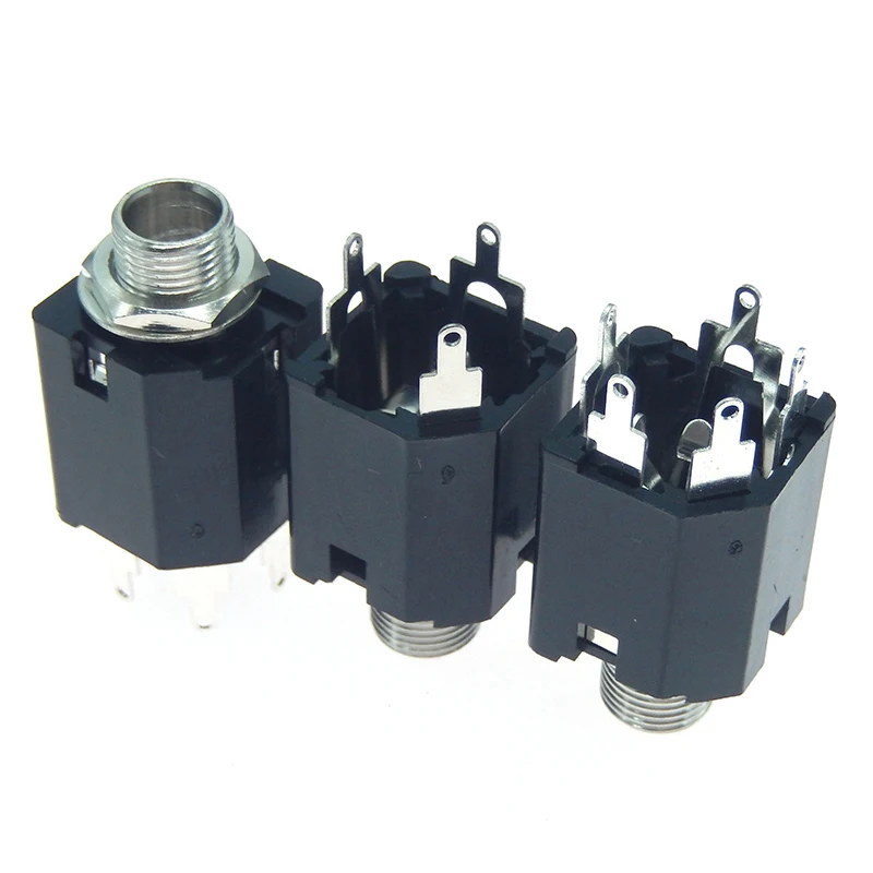 5 шт. 6 35 мм 3 фута/4 фута/моно/стерео аудио Микрофон/Гитара DIY TRS паяльный гнездо PCB