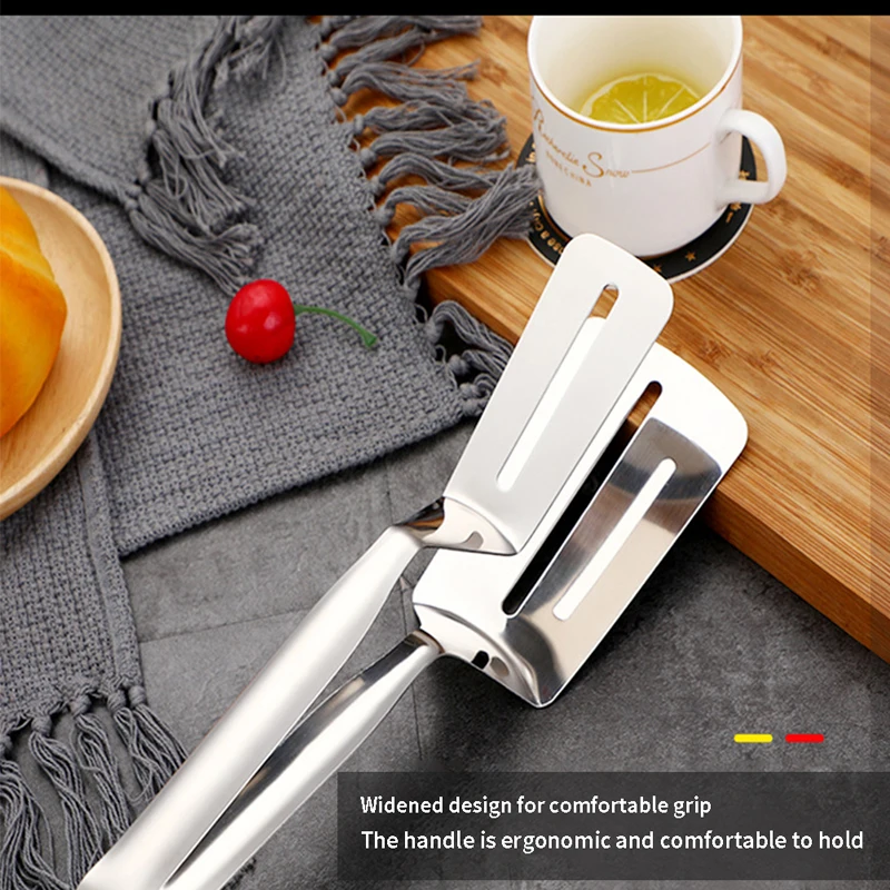 

Food-grade 304 Stainless Steel Frying Shovel Multifunctional Steak Barbecue Clip Churrasco Кухонные Щипцы Щипцы Кухонные
