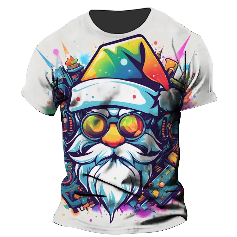 

Funny Christmas T-Shirt Men'S 3d Men'S Christmas T-Shirt Happy Holidays Print Personalized Fashion Tops O Neck Oversized