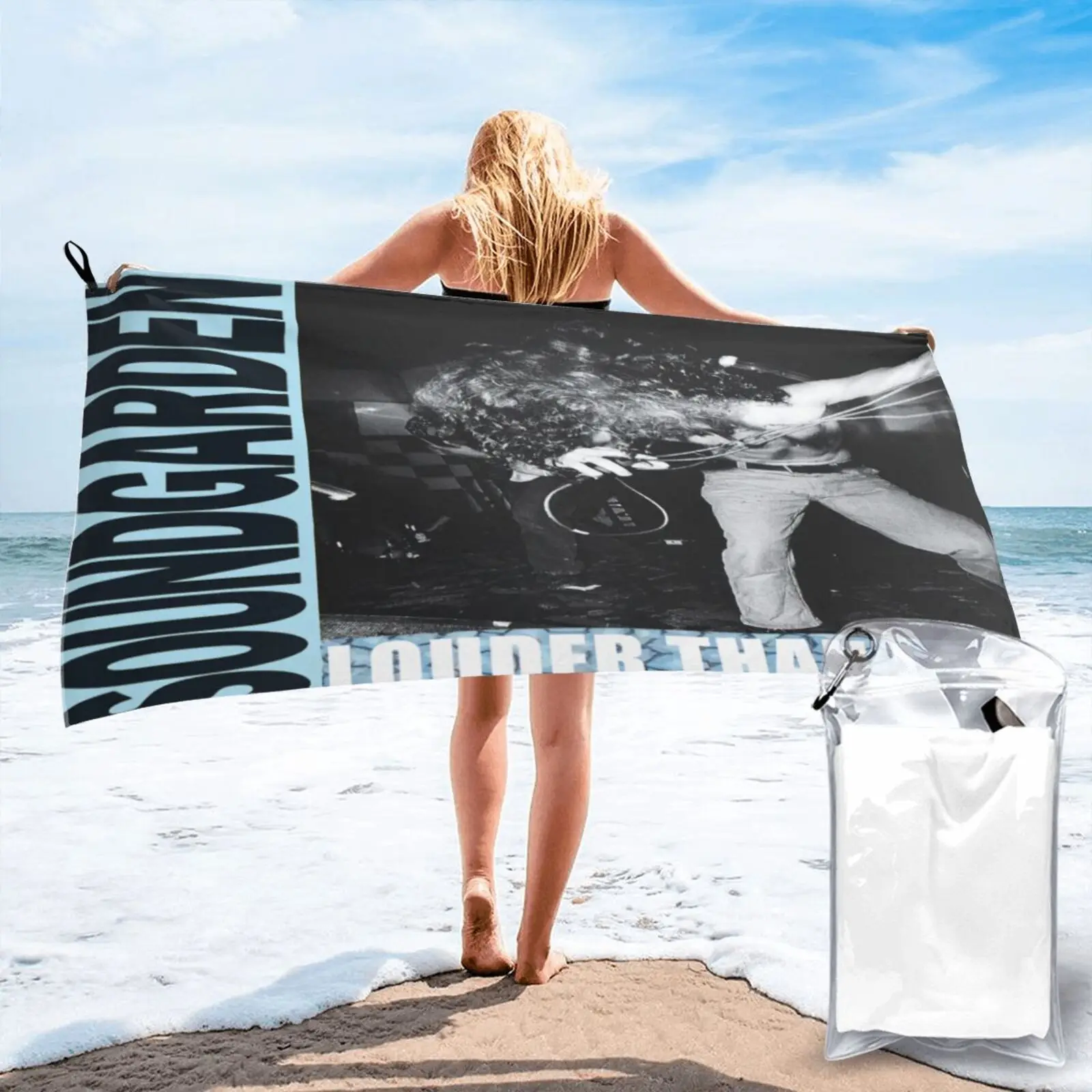 

Звуковая рубашка 90-е 1990 громче, чем полотенце для дома, полотенце S, ванная комната, пляжный коврик, полотенце для рук, халат, женское пляжное ...