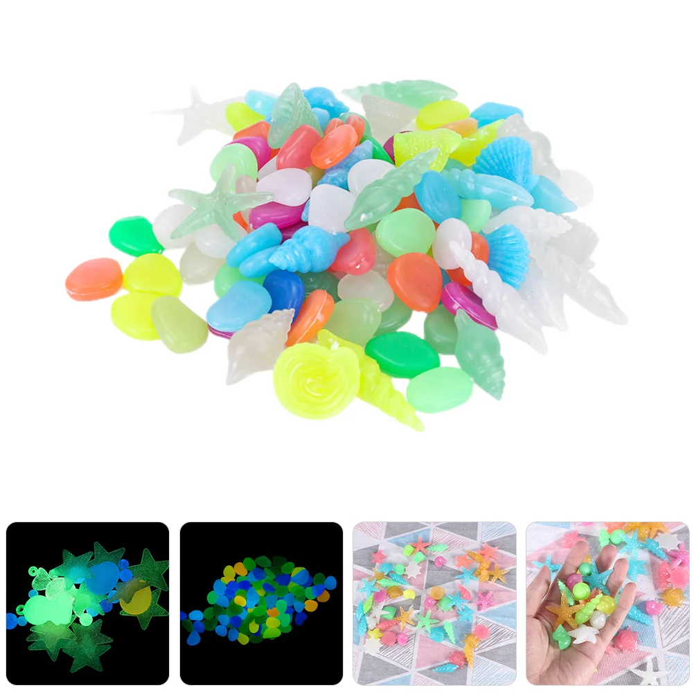 

50 Pcs Gravel Luminous Stone Fish Tank Decorations Fluorite Glow The Dark Stones