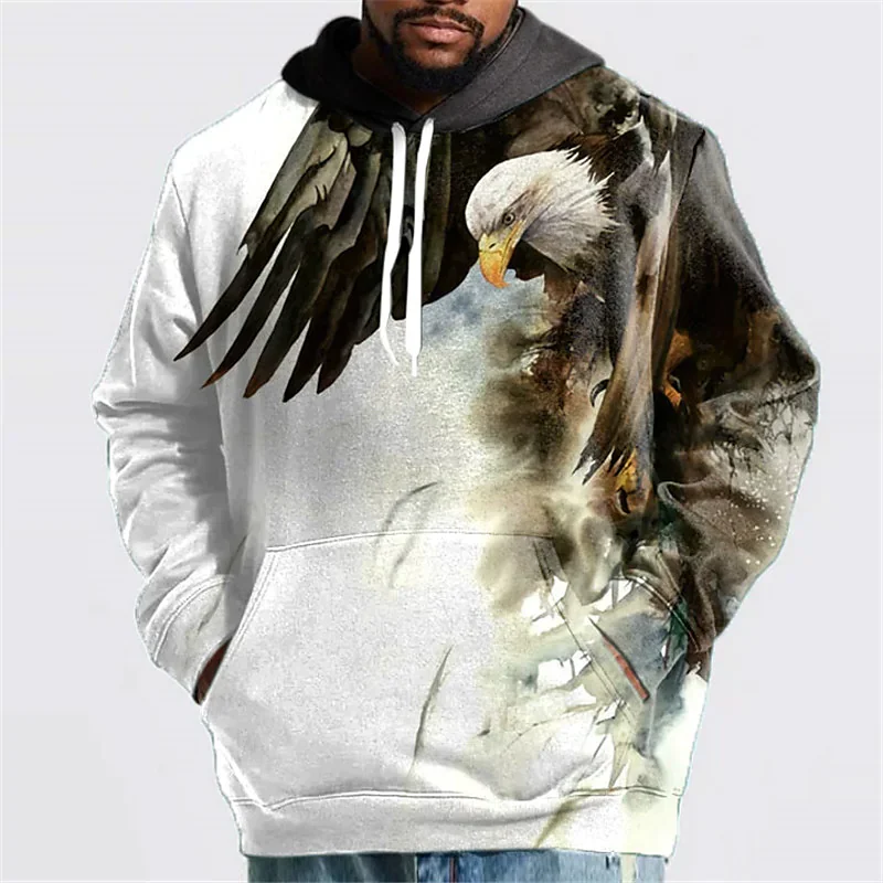 

Мужская толстовка с капюшоном в стиле Харадзюку, толстовка с принтом животных, уличные топы, одежда, Зимняя Повседневная Толстовка, Свободный пуловер большого размера, свитшот, 2023