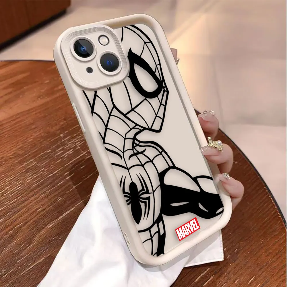 Чехол с принтом Железного Человека-паука Marvel Line Comics для Realme C30 C33 C35 C53 C55 C63 C65 C67 4G 12 11