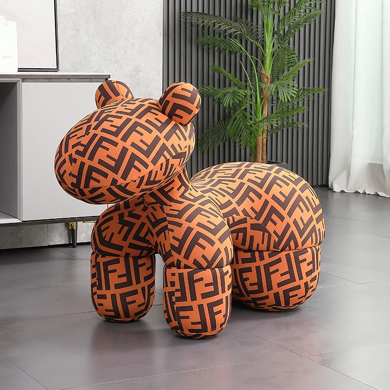 

Creative Chair Horse Chairs Seat Cartoon Animal Stool Shaped Puppy Chair Mueble Ottoman Ins Bench Furniture Nordic