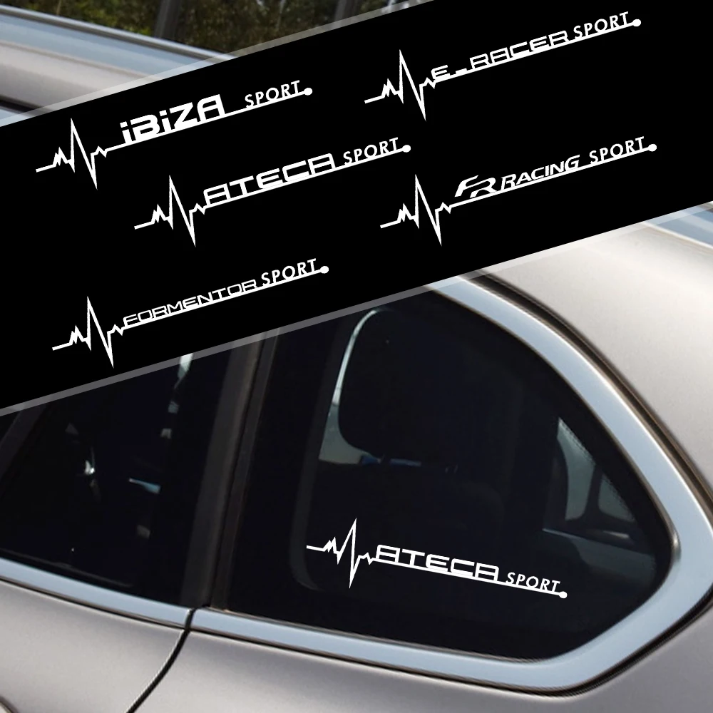 2 шт. креативная наклейка на боковое окно из ПВХ для Seat cupra FR Racing Leon lbiza 6l Ateca Formentor