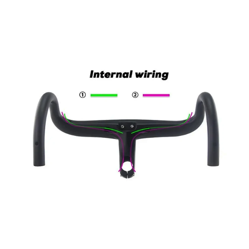 Фото DEDA ALANERA RS New Paint T1000 Карбоновый дорожный руль Интегрированный карбоновый руль Внутренний трос 28,6 мм Рулевое управление с проставками №5