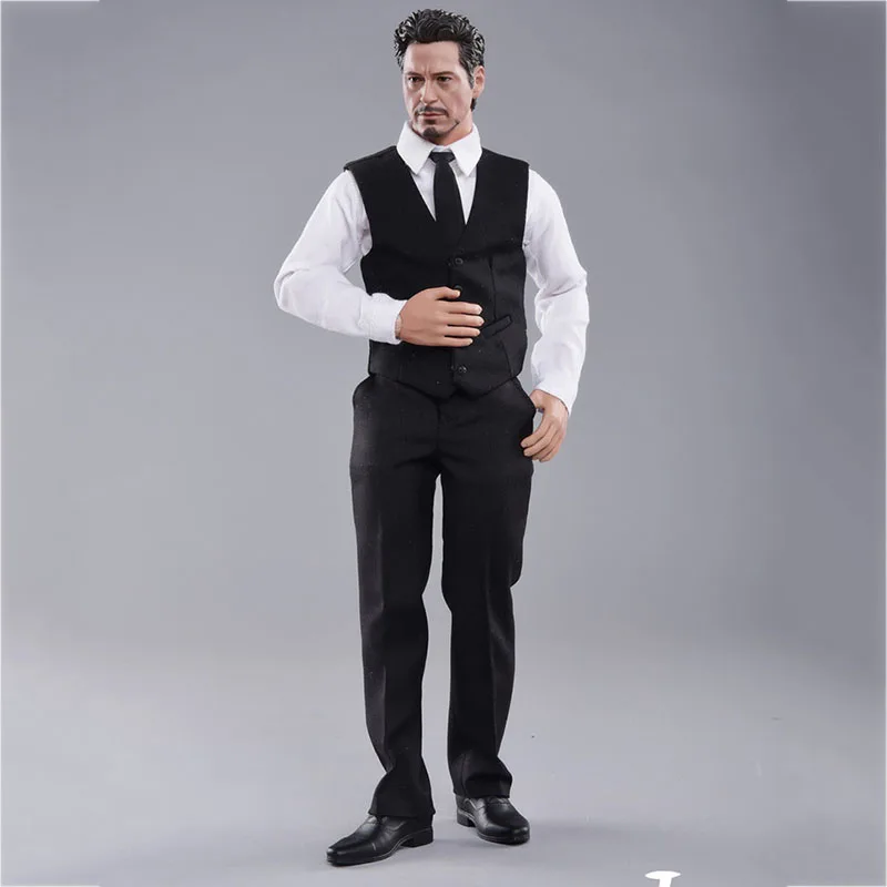 

JXTOYS-037 1/6 Scale Men's Clothes Accessory Gentleman Vest Pants Suit Model for 12 inches Tony Head S001 Body