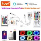Умный светодиодный Wi-Fi контроллер с поддержкой Alexa Google Home, контроллер для светодиодных лент RGBWRGBWW RGBCCT, Wi-Fi, RGB, 5-24 В постоянного тока
