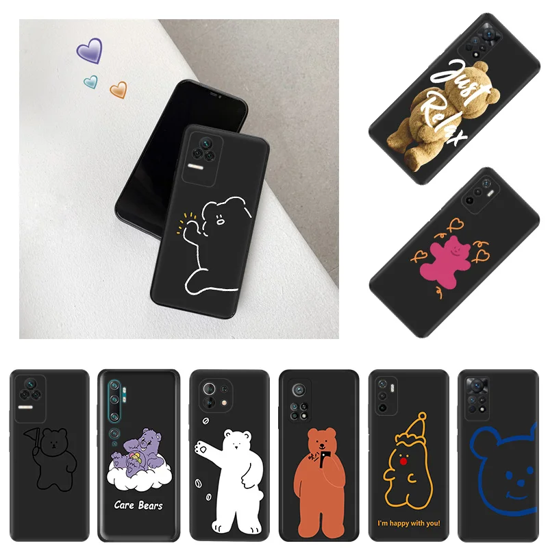 Ультратонкий черный чехол для телефона Redmi Note11 11s A1 A2 Plus K60 K50 K40 Xiaomi 14 11t 11 Lite CC9 Pro