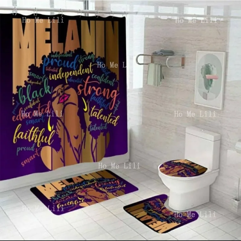 Яркий меланированный коврик для ванной из 4 предметов Queen Rich In Brighten Your Bathroom с помощью этих ярких цветов занавески для душа (art.: 3920cd59fa1da) - 3920cd59fa1da