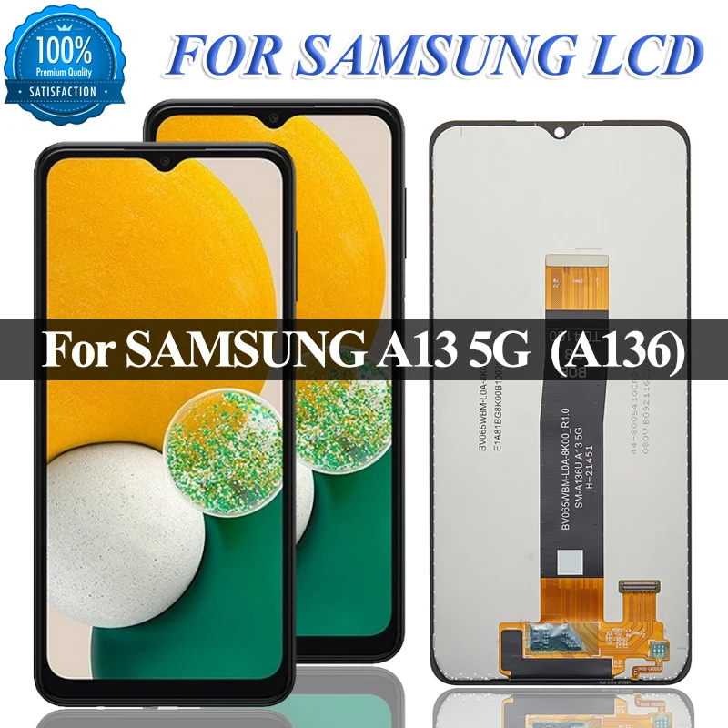 

6.5" Original For Samsung Galaxy A13 4G LCD Display Touch Screen Digitizer For Samsung A13 LTE A135F A135B A135U SM-A135U1 LCD