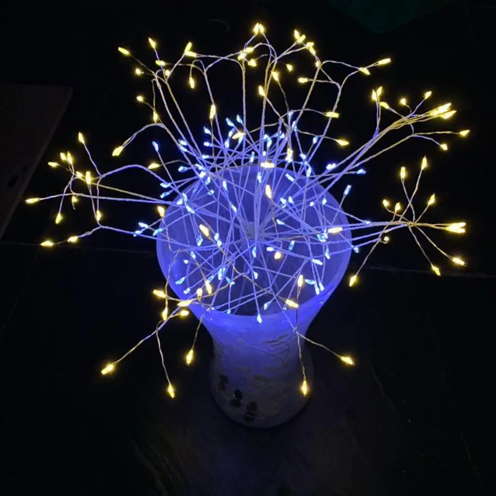 

150LED Dandelion Lantern Starburst Fairy Lighting Strings Battery Cases Operated 8 Modes Holiday Lighting Decoration