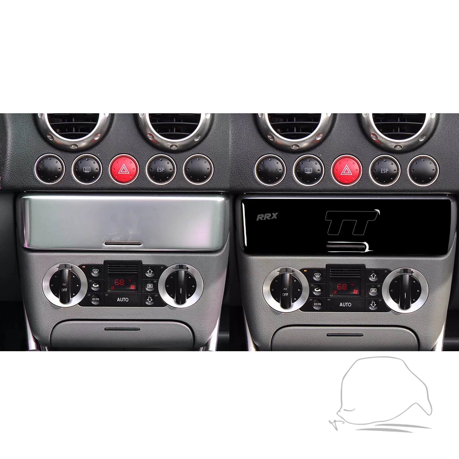 Для Audi TT 8N 2001 2002 2003 2004 2005 панель управления приборной панели CD крышка пианино