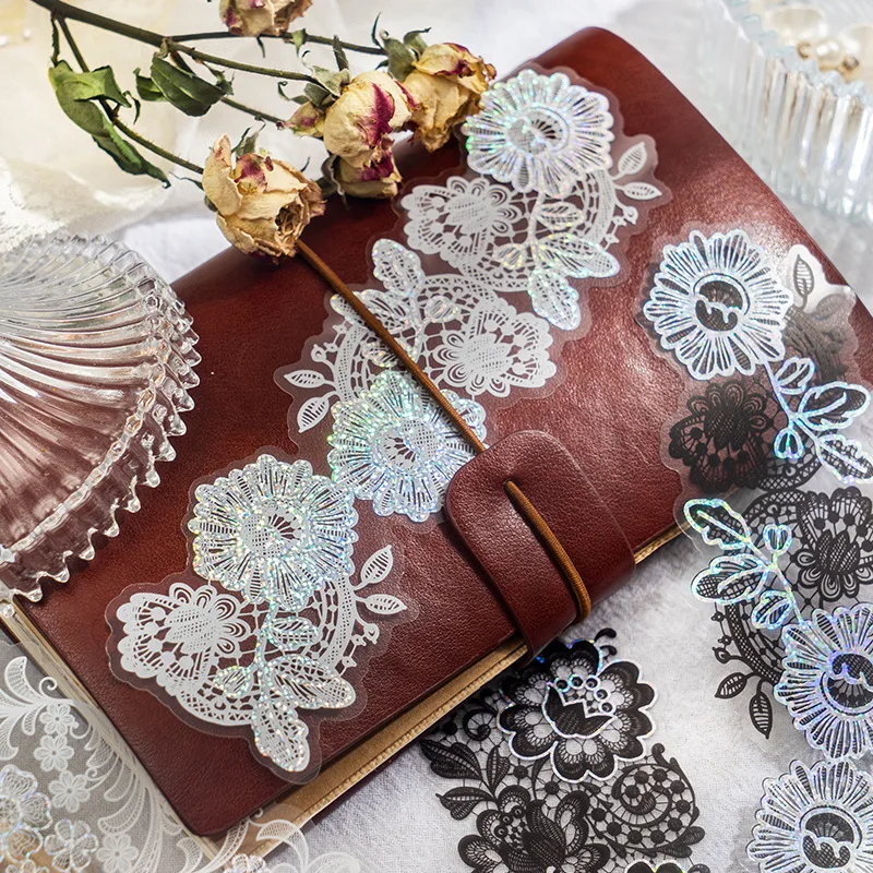 

10pcs/1lot kawaii Stationery Sticker Angel Lace Diary Planner junk journal Decorative Scrapbooking DIY Craft Sticker